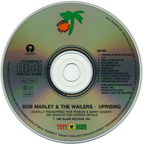 Bob Marley & The Wailers : Uprising (CD, Album, RE, RM)