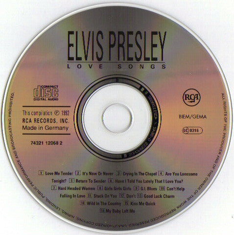 Elvis Presley : Love Songs (CD, Comp, RE)