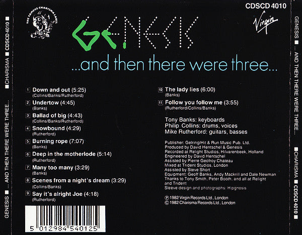 Genesis : ...And Then There Were Three... (CD, Album, RE)