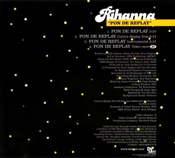 Rihanna : Pon De Replay (CD, Maxi, Enh)