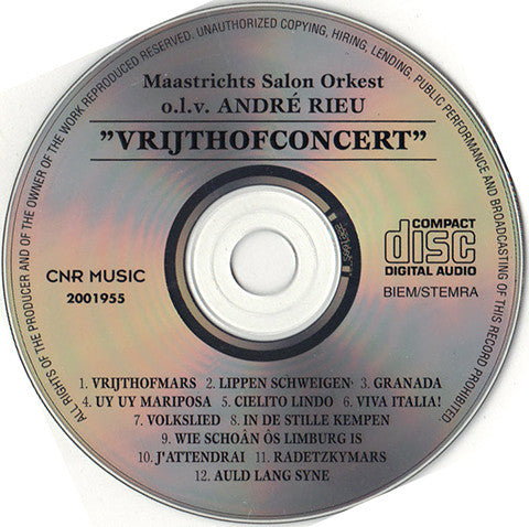 Maastrichts Salon Orkest O.l.v. André Rieu : Vrijthofconcert (CD, Album)