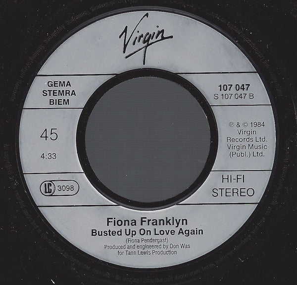 Fiona Franklyn : Busted Up On Love (7", Single)
