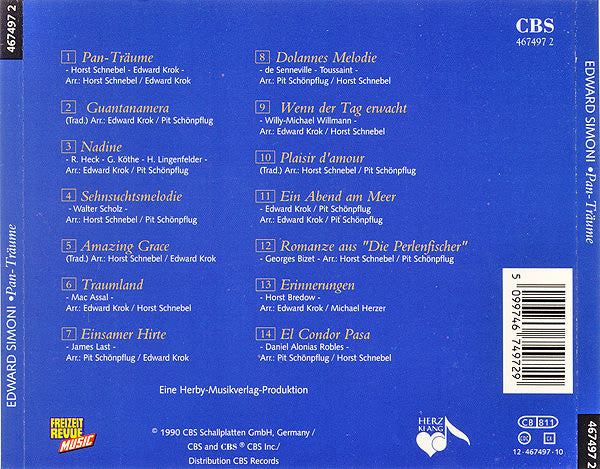 Edward Simoni : Pan-Träume (CD, Album)