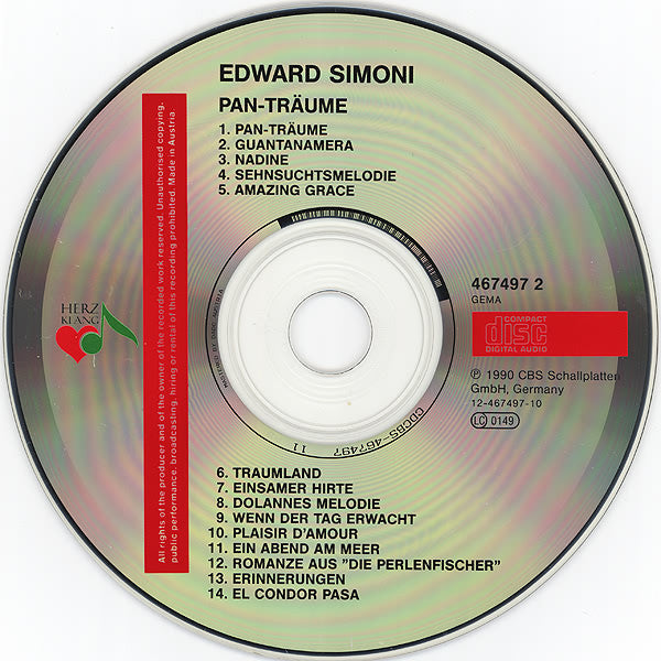 Edward Simoni : Pan-Träume (CD, Album)