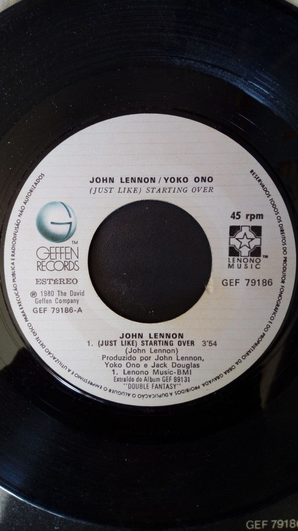 John Lennon : (Just Like) Starting Over (7", Single)