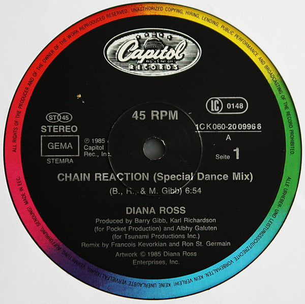 Diana Ross : Chain Reaction (Special Dance Remix) (12", Maxi)