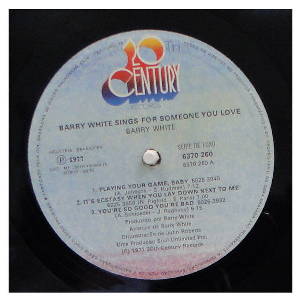 Barry White : Barry White Sings For Someone You Love (LP, Album)