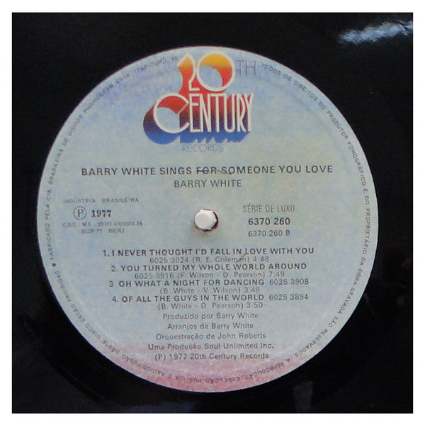 Barry White : Barry White Sings For Someone You Love (LP, Album)