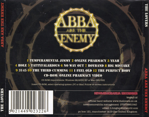 Tom Hingley And The Lovers (2) : Abba Are The Enemy (CD, Album, Enh)