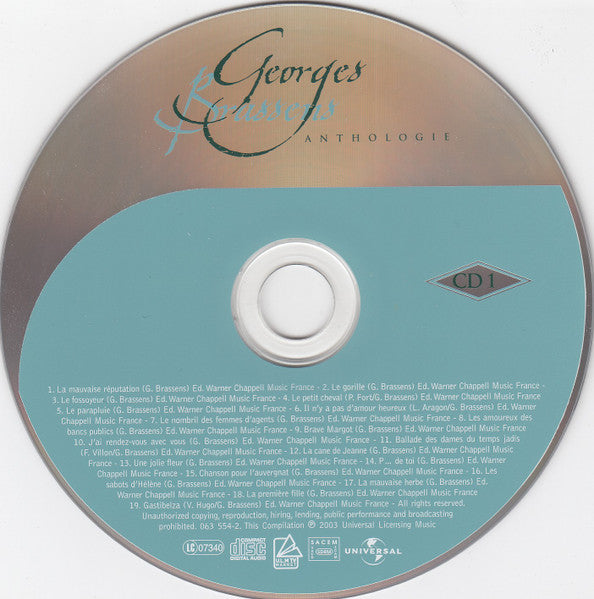 Georges Brassens : Anthologie (3xCD, Comp + Box)