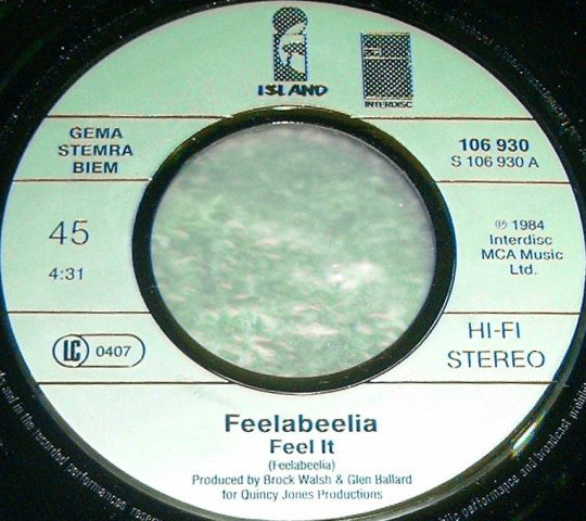 Feelabeelia : Feel It (7", Single)