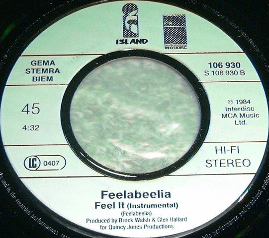 Feelabeelia : Feel It (7", Single)