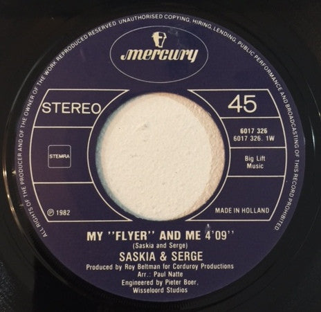 Saskia & Serge : My "Flyer" And Me  (7", Single)