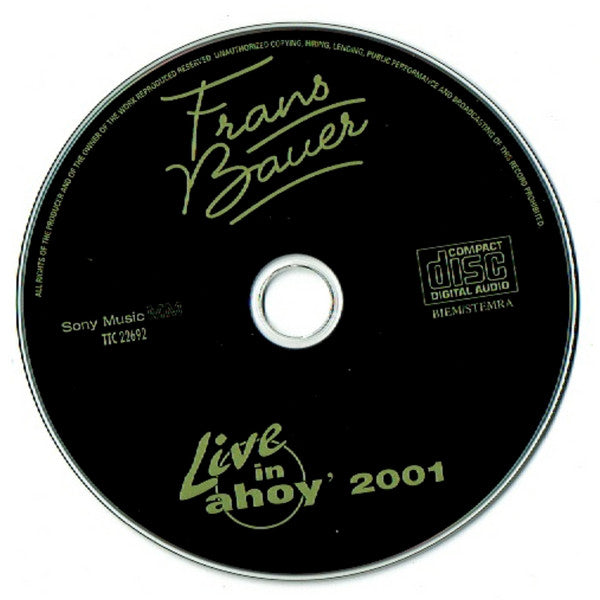 Frans Bauer : Live In Ahoy' 2001 (CD, Album + DVD-V)