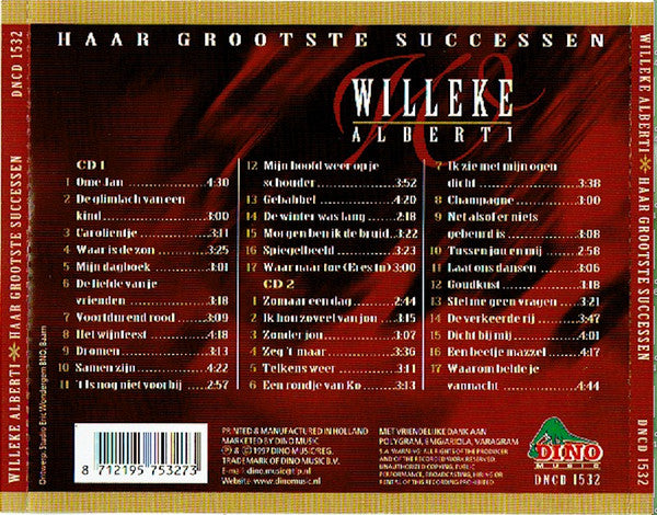 Willeke Alberti : Haar Grootste Successen (2xCD, Comp)