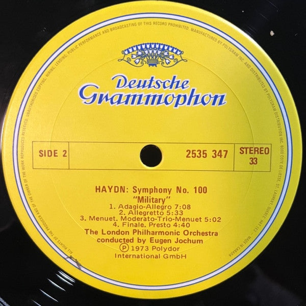 Joseph Haydn - London Philharmonic Orchestra, Eugen Jochum : Symphonies Nos.104 And 100 (LP, Album)