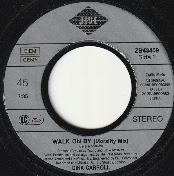 Dina Carroll : Walk On By (7", Single)