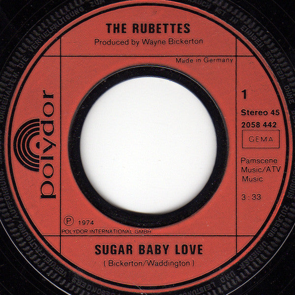 The Rubettes : Sugar Baby Love (7", Single)