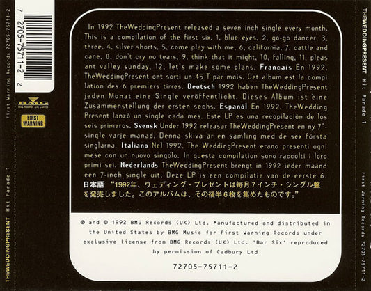 The Wedding Present : Hit Parade 1 (CD, Comp)