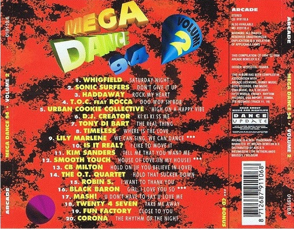 Various : Mega Dance 94 - Volume 2 (CD, Comp)