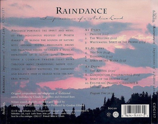 Dan Gibson : Raindance - Impressions Of A Native Land (CD)
