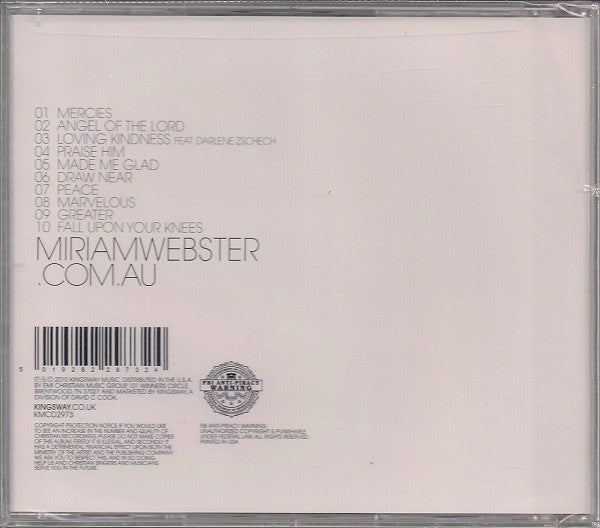 Miriam Webster : Made Me Glad (CD, Album)