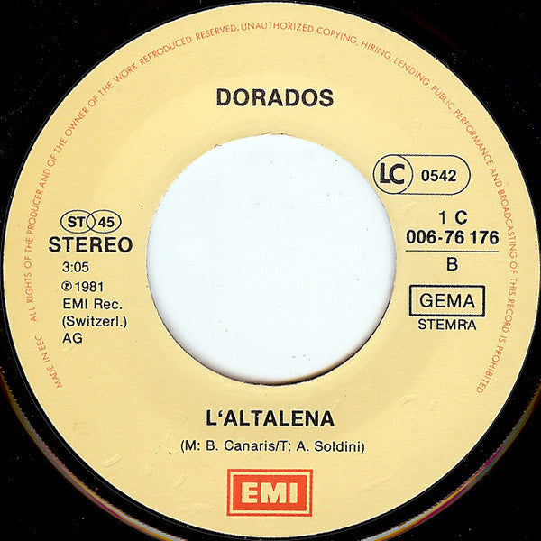 Dorados : Si Si... (7", Single)