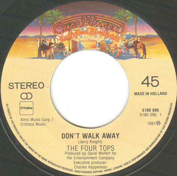 Four Tops : Don't Walk Away (7", Single)