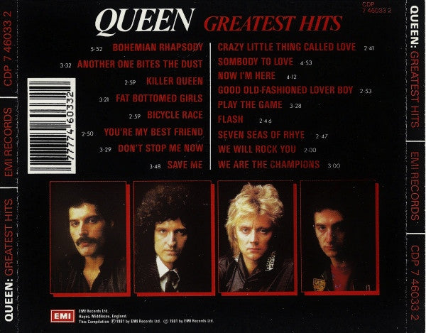 Queen : Greatest Hits (CD, Comp, RE)