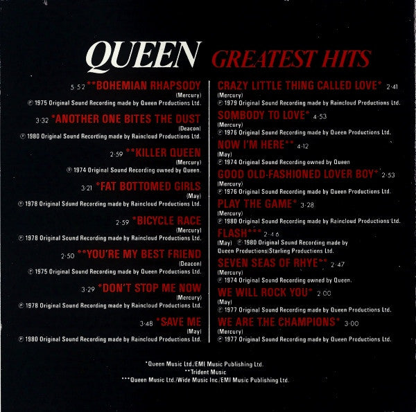 Queen : Greatest Hits (CD, Comp, RE)