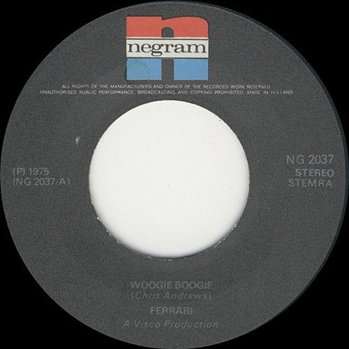 Ferrari (3) : Woogie Boogie (7", Single)