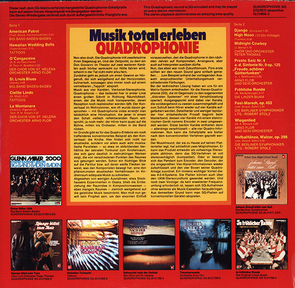 Various : Musik Total Erleben (Quadrophonie) (LP, Album, Quad, Smplr)