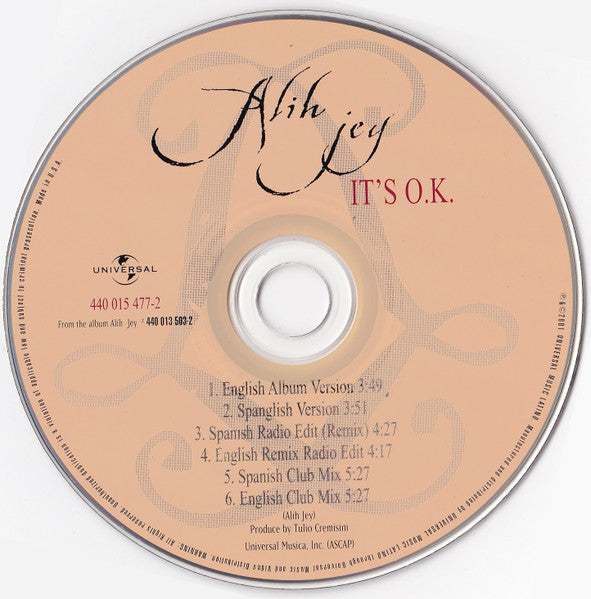 Alih Jey : It's OK (CD, Single)