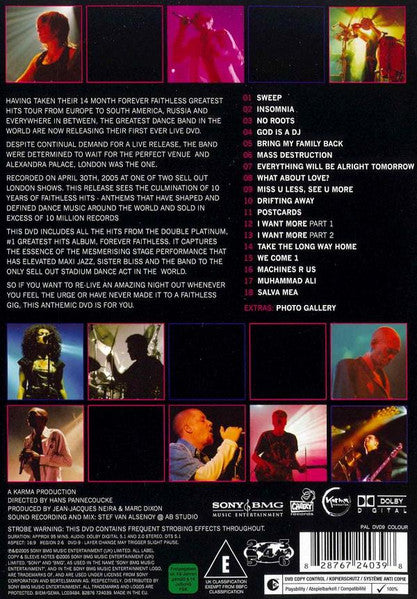 Faithless : Live At Alexandra Palace (DVD-V, Copy Prot., PAL, Reg)