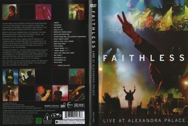 Faithless : Live At Alexandra Palace (DVD-V, Copy Prot., PAL, Reg)