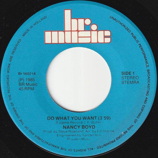 Nancy Boyd : Do What You Want (7", Single)