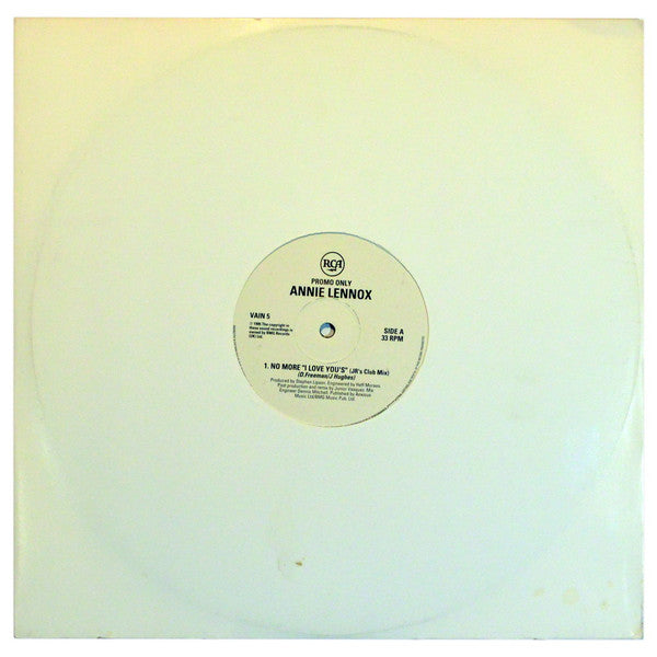 Annie Lennox : No More “I Love Youʼsˮ / Waiting In Vain / Train In Vain (12", Promo)