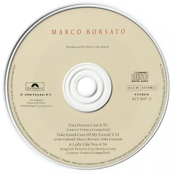 Marco Borsato : Una Donna Cosi (CD, Maxi)