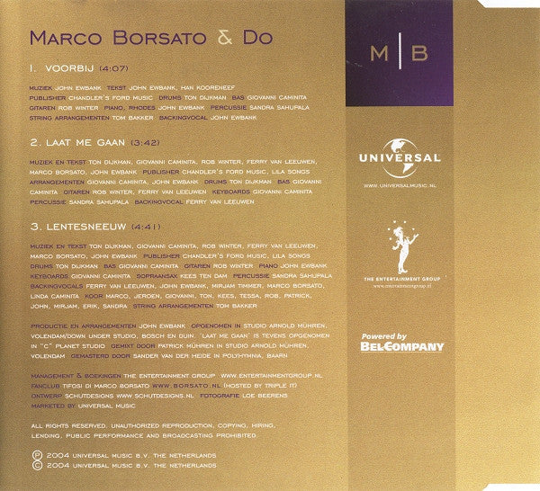 Marco Borsato & Do : Voorbij (CD, Maxi)