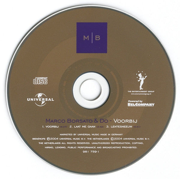 Marco Borsato & Do : Voorbij (CD, Maxi)