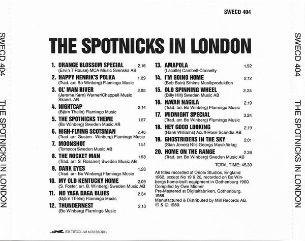 The Spotnicks : Out-A Space The Spotnicks In London (CD, Album, RE, RM)