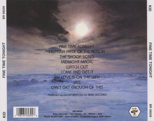 K.I.D. : Fine Time Tonight (CD, Album, RE)