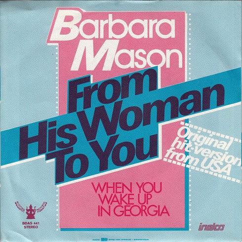 Barbara Mason : From His Woman To You (7", Single)