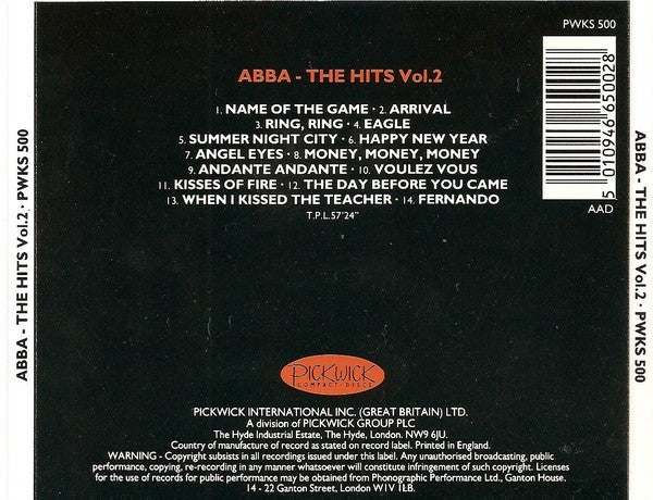 ABBA : The Hits • 2 (CD, Comp)