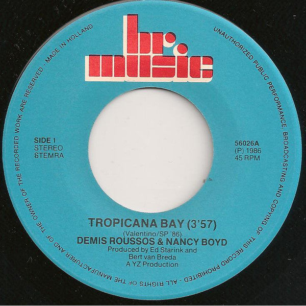 Demis Roussos & Nancy Boyd : Tropicana Bay (7", Single)