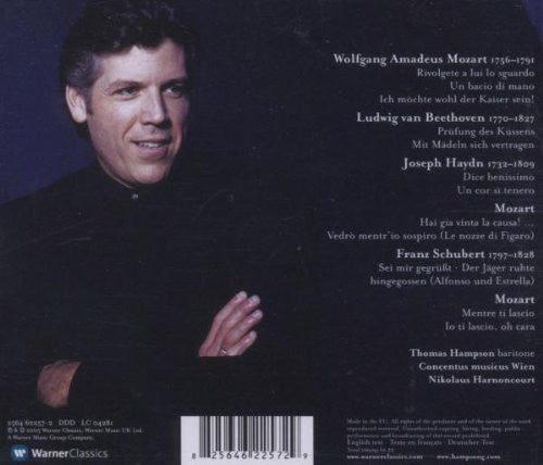 Thomas Hampson, Nikolaus Harnoncourt, Concentus Musicus Wien : Arias - Haydn, Mozart, Beethoven, Schubert (CD, Album)