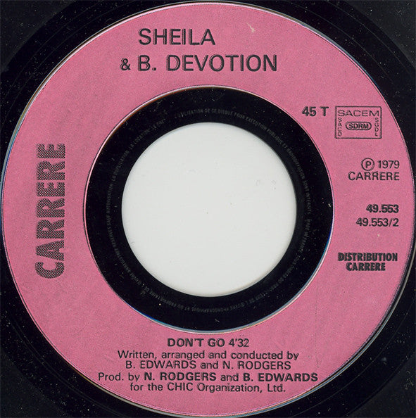 Sheila & B. Devotion : Spacer (7", Single)