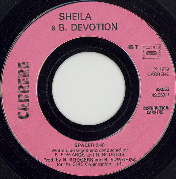 Sheila & B. Devotion : Spacer (7", Single)