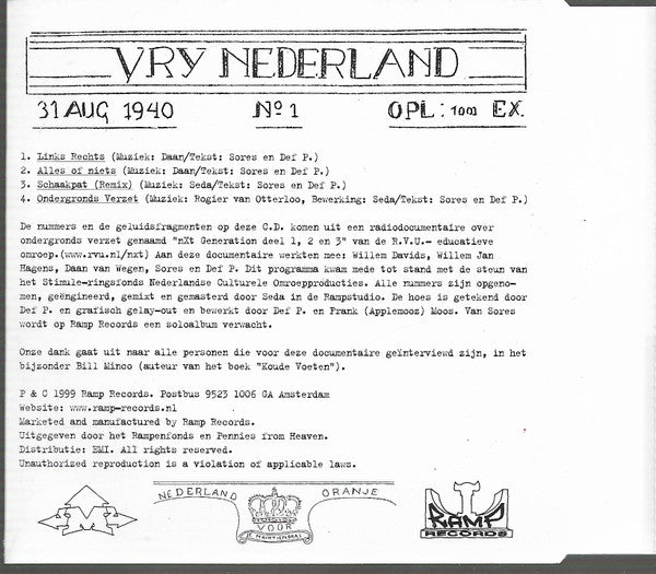 Ondergronds Verzet : Ondergronds Verzet (CD, Maxi)