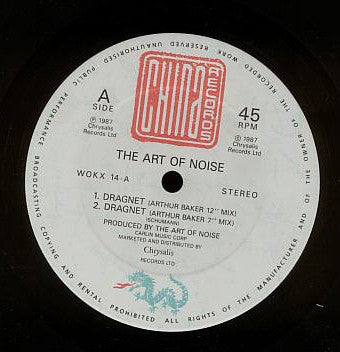 The Art Of Noise : Dragnet (Arthur Baker 12" Mix) (12", Single)